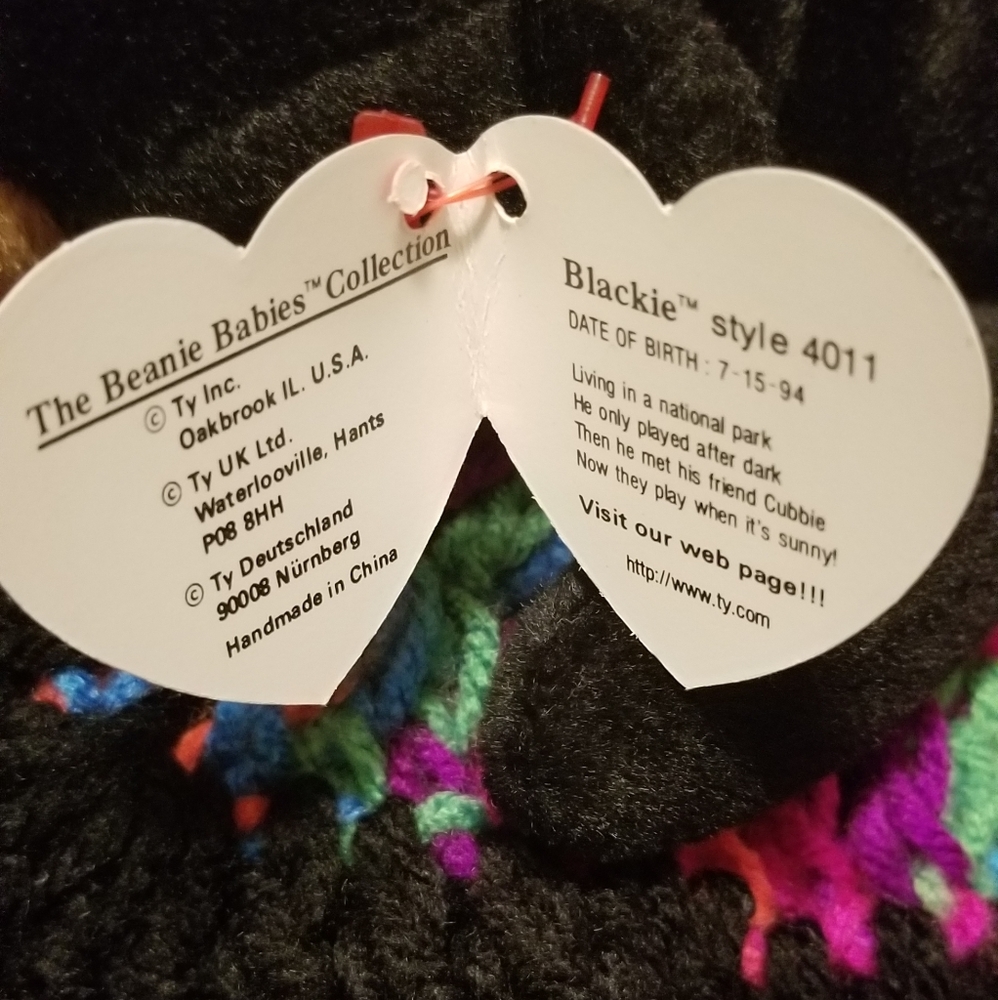 RARE TY Beanie Baby Blackie ♡ - Picture 3 of 8